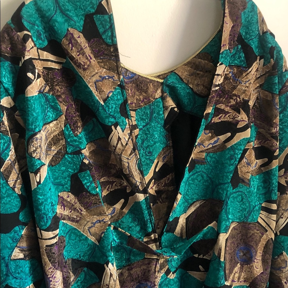Women's Multicolor Patterned Jacket - Picture 9 of 12